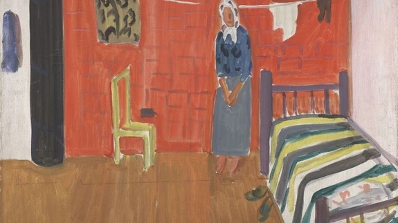 Karl Pärsimägi. Talutuba soemüüriga, 1935.