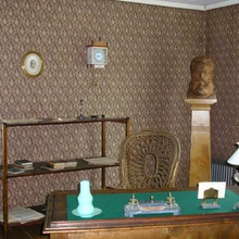 Siiditrükis teostatud tapeedid C. R. Jakobsoni talumuuseumile Kurgjal (1982).